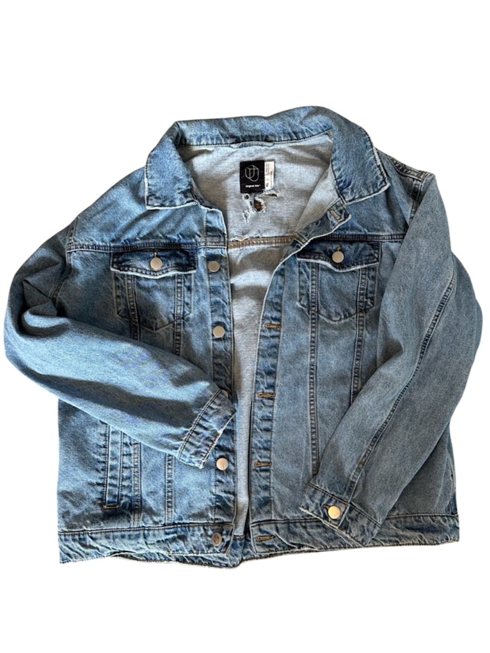 Original Use Distressed Oversized Denim Jacket